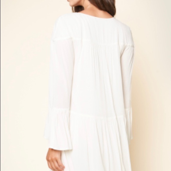 Sugar Lips Women’s Bell Sleeve Embroidered Peasant Dress - Picture 11 of 15